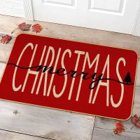 Korvita Christmas Door Mat Merry Christmas Floor Mat Porch Decoration Mat Christmas Decoration Winter Antislip Outdoor Indoor L