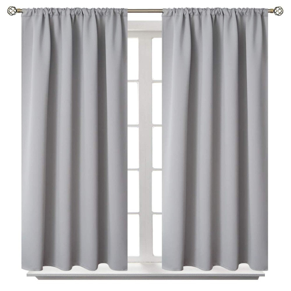 Bgment Short Room Darkening Curtains 40 Inches Long For Kitchen Rod Pocket Thermal Insulated Blackout Curtain Drapes For Small