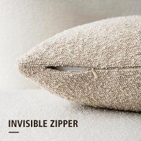 Foindtower Textured Boucle Throw Pillow Covers Accent Solid Pillow Cases Cozy Soft Decorative Couch Cushion Case For Chair Sofa