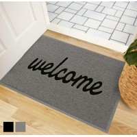 Gorilla Grip 100 Water Resistant All Weather Hello Door Mat Dirt Grabber Mesh Welcome Doormat Stain And Fade Resistant Low P