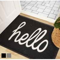 Gorilla Grip 100 Water Resistant All Weather Hello Door Mat Dirt Grabber Mesh Welcome Doormat Stain And Fade Resistant Low P