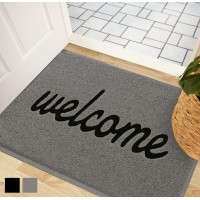 Gorilla Grip 100 Water Resistant All Weather Hello Door Mat Dirt Grabber Mesh Welcome Doormat Stain And Fade Resistant Low P