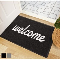 Gorilla Grip 100 Water Resistant All Weather Hello Door Mat Dirt Grabber Mesh Welcome Doormat Stain And Fade Resistant Low P