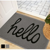 Gorilla Grip 100 Water Resistant All Weather Hello Door Mat Dirt Grabber Mesh Welcome Doormat Stain And Fade Resistant Low P