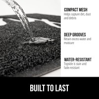 Gorilla Grip 100 Water Resistant All Weather Hello Door Mat Dirt Grabber Mesh Welcome Doormat Stain And Fade Resistant Low P