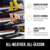 Gorilla Grip 100 Water Resistant All Weather Hello Door Mat Dirt Grabber Mesh Welcome Doormat Stain And Fade Resistant Low P