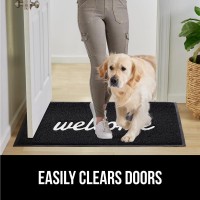 Gorilla Grip 100 Water Resistant All Weather Hello Door Mat Dirt Grabber Mesh Welcome Doormat Stain And Fade Resistant Low P