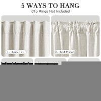 Joywell Linen 100% Blackout Curtains 102 Inches Long  Rod Pocket/Back Tab/Hook Belt/Clip Rings  Thermal Insulated Floor To Ceiling Drapes For Bedroom Living Room (2 Panels W52 X L102 Natural Beige)