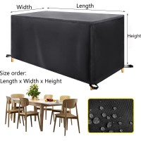 Garden Furniture Covers - 106X87X35In (Lxwxh) Outdoor Patio Table Cover Oxford Fabric Furniture For All Weathers Windproof With Side Tightening Strap, Garden Table Cover For Patio Table And Ch