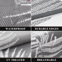 Pauwer Outdoor Rug Waterproof 8X10 Reversible Outdoor Plastic Straw Rug Outdoor Patio Camping Rug Rv Mat Indoor Outdoor Are