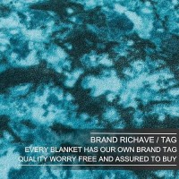 Richave Fuzzy Blanket Twin Size Teal Premium Lightweight Antistatic Plush And Furry Faux Fur Reversible Blankets For Twin