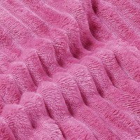 Bedelite Fleece Blanket Twin Size - 3D Ribbed Jacquard Soft And Warm Decorative Fuzzy Blankets - Cozy  Fluffy  Plush Lightweight Throw Blankets For Couch  Bed  Sofa(Hot Pink  60X80 Inches)