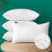 Miulee Pack Of 4 12X20 Inch Outdoor Pillow Inserts Waterproof Decorative Throw Pillow Insert Rectangle Lumbar Garden Pillow For