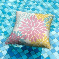 Dfxsz Pink Yellow Blue Flower Pillow Covers 20X20 Inch Set Of 2 Outdoor Throw Pillows Outdoor Waterproof Decor For Living Room S