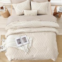 Litanika Tannish Grey Comforter Set Twintwin Xl Size 2 Pieces Boho Chevron Tufted Bedding Comforter Set All Season Bed Set 6