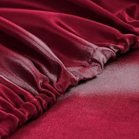 Homiest Burgundy Satin Fitted Sheet Full Size Fitted Bed Sheet Deep Pocket Fitted Sheet Only Luxury Ultra Soft Bedding Fitte