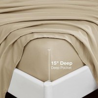 Softan King Size Sheet Set Soft King Bed Sheets Microfiber Fitted Sheets With 15 Deep Pockets 4 Pieces Sheets For King S