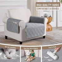 Taococo Waterproof Chair Covers For Pets Dogs With Non Slip Backing Chair Seat Covers With Side Pocket For 1 Seater Couch Washa