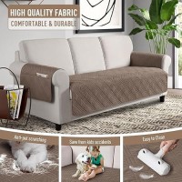 Taococo Waterproof Couch Covers For Pets Dogs With Non Slip Backing Sofa Seat Covers With Side Pocket For 3 Cushion Couch Washa