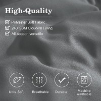 Monbix Comforter King Size  King Comforters Set 7 Piece  Breathable Solid Bedding Sets King With Comforters  Sheets  King Bed In A Bag With Sheets Pillowcases & Shams (Grey King  102