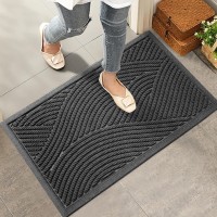 Hiyard Sturdy Front Door Mat Absorbent Muddy Dirt Resist Welcome Door Mats Outdoor Indoor Stain And Fade Resistant Nonslip B