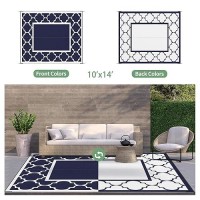 Genimo 10 X 14 Outdoor Rug Waterproof For Patio Foldable Reversible Plastic Straw Area Rugs Mat For Rv Decor Outside Carpet