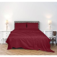 Royale Linens 300 Thread Count 100 Long Staple Combed Cotton Printed Sheet Set 4 Piece Queen Bed Sheet 1 Fitted Sheet 1 Fl