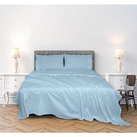 Royale Linens 300 Thread Count 100 Long Staple Combed Cotton Sheet Set 4 Piece Bed Sheet 1 Fitted Sheet 1 Flat Sheet 2 Pill