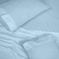 Royale Linens 300 Thread Count 100 Long Staple Combed Cotton Striped Sheet Set 4 Piece Queen Bed Sheet 1 Fitted Sheet 1 Fl