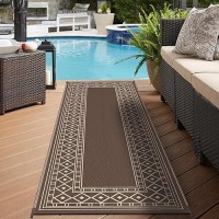 Genimo Outdoor Rug Waterproof 25 X 8 For Patio Foldable Reversible Plastic Straw Runner Rugs And Carpet For Porch Outside A