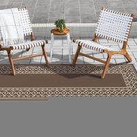 Genimo Outdoor Rug Waterproof 25 X 8 For Patio Foldable Reversible Plastic Straw Runner Rugs And Carpet For Porch Outside A