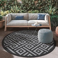 Genimo 8 Round Outdoor Rug For Patios Clearance Reversible Plastic Straw Rugs Rv Camping Mat For Camper Balcony Backyard P