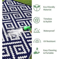 Genimo Outdoor Rug For Patio Clearance 9X18 Waterproof Camping Mat Reversible Plastic Straw Rugs For Rv Camper Balcony Ba