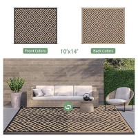 Genimo Outdoor Rug For Patio Clearance 10X14 Waterproof Large Camping Mat Reversible Plastic Straw Rugs For Rv Camper Balc