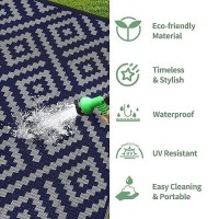 Genimo Outdoor Rug For Patio Clearance 6X9 Waterproof Camping Mat Reversible Plastic Straw Rugs For Rv Camper Balcony Bac