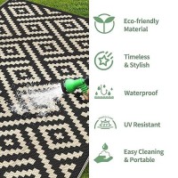 Genimo Outdoor Rug For Patio Clearance 9X18 Waterproof Camping Mat Reversible Plastic Straw Rugs For Rv Camper Balcony Ba