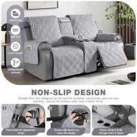 Taococo Loveseat Recliner Cover With Center Console 100 Waterproof Pet Cover For Dual Recliner With Mug Holder Split Reclinin