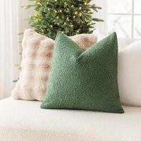 Foindtower Decorative Boucle Throw Pillow Covers Accent Solid Pillow Cases Cozy Soft Textured Couch Cushion Case For Chair Sofa