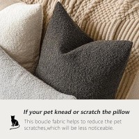 Foindtower Decorative Boucle Throw Pillow Covers Accent Solid Pillow Cases Cozy Soft Textured Couch Cushion Case For Chair Sofa