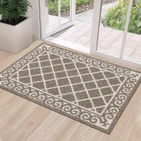 Hebe Indoor Door Mat 24X36 Non Slip Front Door Welcome Mats Washable Shoe Mats Dirt Trapper For Entryway Low Profile Kitchen