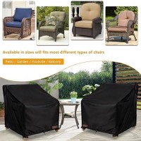 Aacabo Outdoor Swivel Lounge Chair Cover 2 Pack Waterproof 100% Outdoor Patio Chair Covers 30W X 34 D X 38.5 H Inches Outside Furniture Lounge Deep Seat Cover -Black