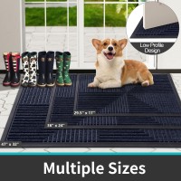 Arotive Front Door Mat Heavy Duty Outdoor Indoor Mat Nonslip Doormat For Home Entrance Low Profile Easy Clean Dirt Trapper