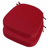 Ideehome Outdoor Chair Cushions Set Of 2 Thick 19 X 19 X 3 Outdoor Cushions Patio Furniture With Ties Waterproof Patio