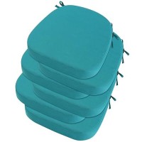 Ideehome Outdoor Chair Cushions Set Of 6 Thick 3 Outdoor Cushions Patio Furniture With Ties Waterproof Patio Chair Pads Sea