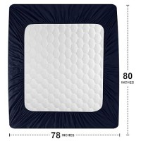 Utopia Bedding Quilted Fitted Waterproof King Mattress Protector Mattress Pad Stretches Up To 16 Inches Deep Elastic Fitted Ma