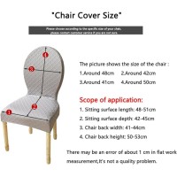 Luxrub Special-Shaped Dining Table Chair Cover 1/2/4/6 Pack Elastic Round Backed Chair Slipcovers Reusable Kitchen Seat Chair Protector Case Stretch Hotel Banquet Stool Cover (Color : C, Size : 6Pcs)