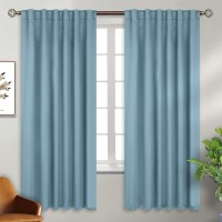 Bgment Rod Pocket And Back Tab Blackout Curtains For Bedroom Thermal Insulated Room Darkening Curtains For Living Room 2 Wind