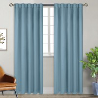 Bgment Rod Pocket And Back Tab Blackout Curtains For Bedroom Thermal Insulated Room Darkening Curtains For Living Room 2 Wind