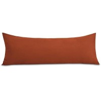 Cozylux Body Pillow Case Cover  Luxury 1800 Series Double Brushed Microfiber Bed Pillow Cases 20X54 Inches  Burnt Orange Pillow Cover With Envelope Closure