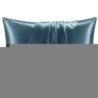 Bedelite Satin Pillowcase With Zipper  Bluesteel King Size Pillow Cases Set Of 2  Super Soft And Cooling Similar To Silk Pillow Cases  Gift For Women Men(20X40 Inches)